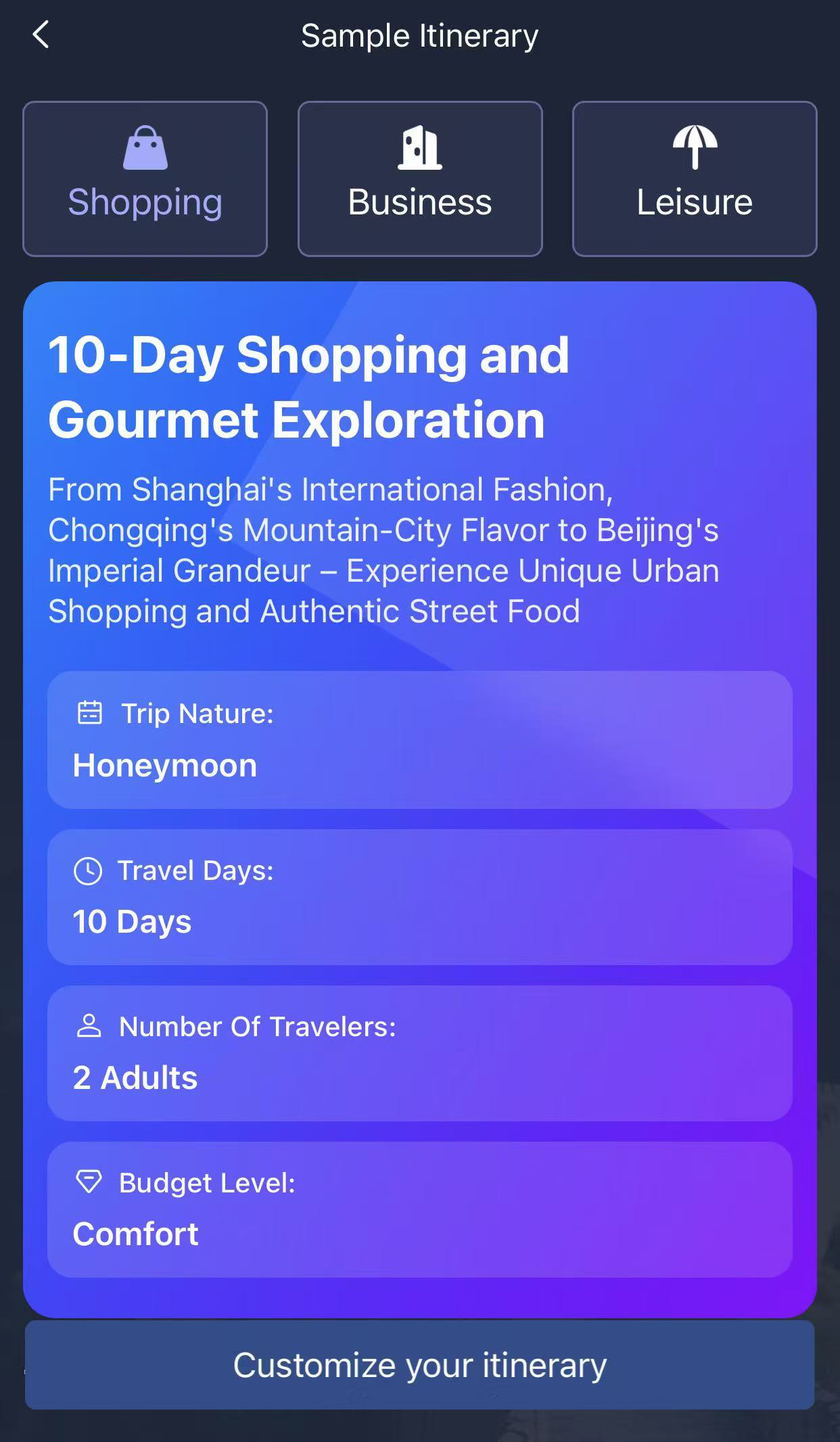 ChinaEase Itinerary Planning